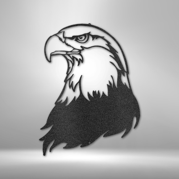 Bald Eagle Steel Sign Laser Cut Powder Coated Home & Office Metal Wall Decor Mul